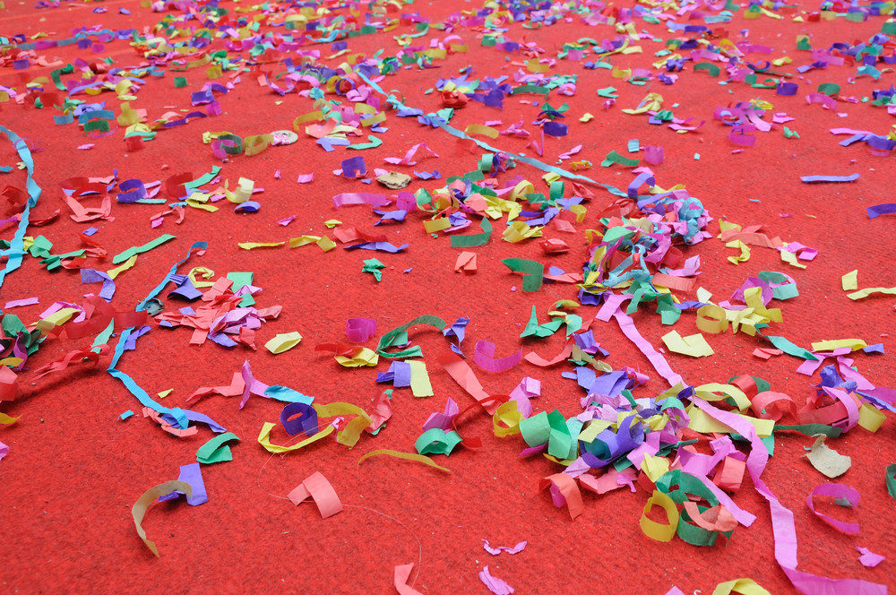 Feest is over confetti